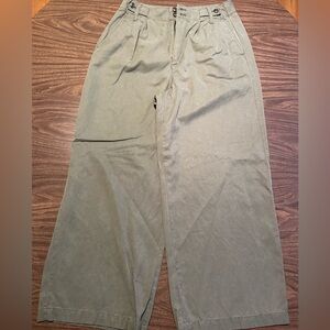 Madewell The Harlow Wide-Leg Pant (Olive, 6)